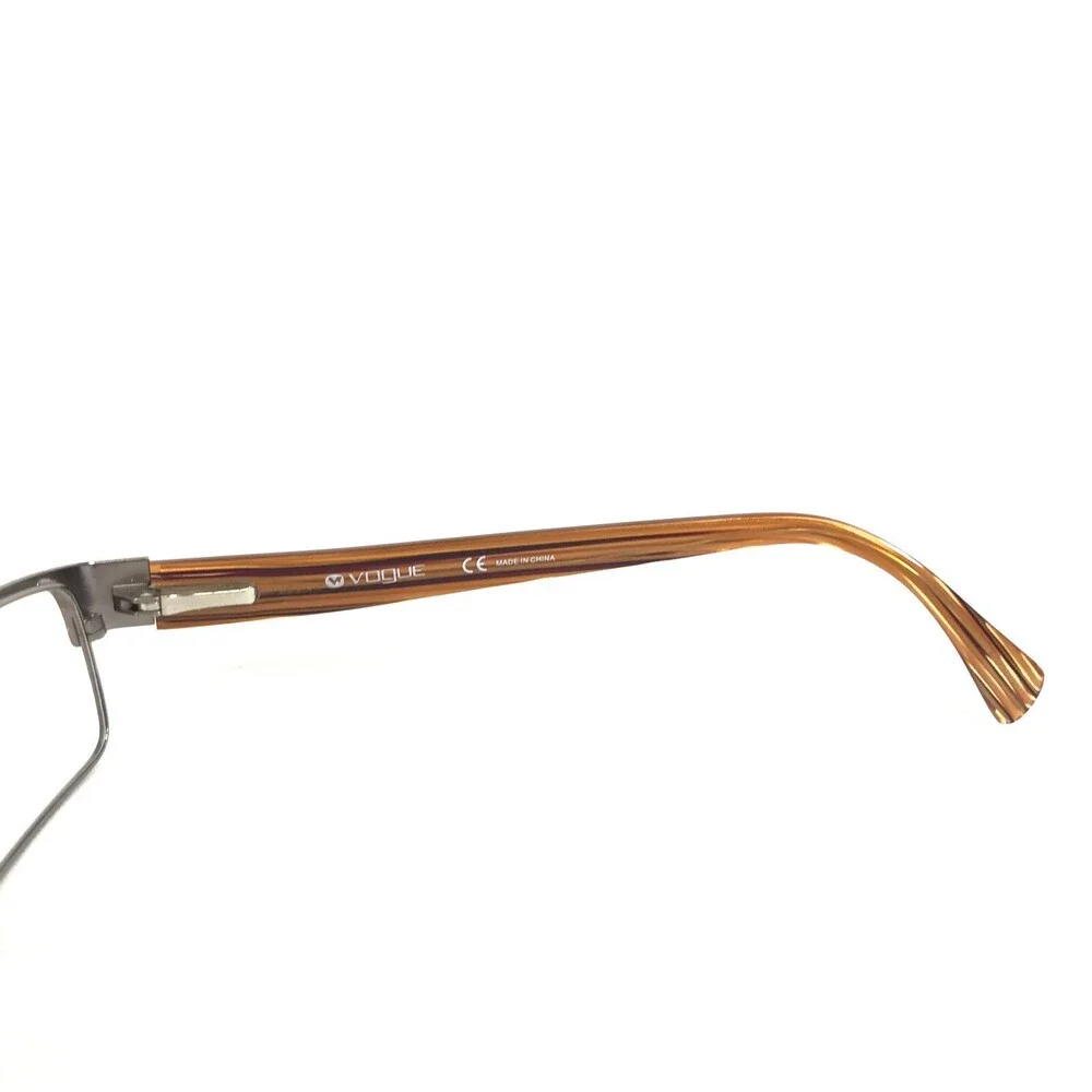 Vogue Eyeglasses Frames VO3558 775 Brown Rectangular Wood Grain 51-17-140